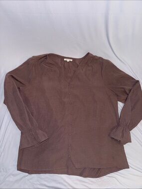 Maurice’s Button-Front Mauve Blouse